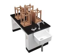 Hasegawa Figurine modèle FA04 1/12 – accessoires salle de science, bureau et chaise, plastique