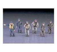 Hasegawa - Figurines 2ème Guerre Mondiale : Pilotes japonais, allemands, américains et anglais : 1/48 G