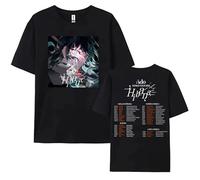 Haseller T Shirt Ado Singer Tour Imprimé Mode Manches Courtes Homme Et Femme Été Pur Coton Mode Grande Taille Sweat Shirt-Black||l