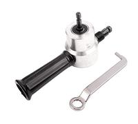 HaseM Coupe-tôle à Double Tête Kit D'outils de Coupe pour Grignoteuse électrique avec Fixation pour Perceuse électrique, Réglable à 360 Degrés, avec Instructions et Spécifications