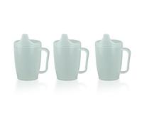 HaseMed Lot de 3 gobelets à bec avec poignée pour personnes âgées - Gobelet ergonomique avec bec pour boire en toute sécurité sans déversement, personnes ayant une fonction de la main réduite