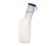 HaseMed Urinal pour homme - 1000 ml - Avec couvercle - Autoclavable jusqu'à 130 °C - En polypropylène - Anti-fuite et hygiénique - Idéal pour les soins, l'hôpital et les voyages