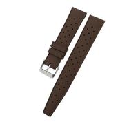 HASGTFM 19 mm 20 mm 21 mm 22 mm Bracelet de montre en caoutchouc silicone for IWC Pilot Fit for Omega Fit for Tissot Fit for Tudor Fit for Longines Fit for Hamilton Diving Watchband(Brown,22mm)