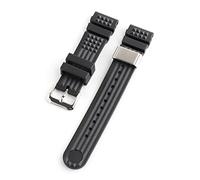 HASGTFM 20mm 22mm Diver Strap en caoutchouc Silicone Silicone Strap Strap Strap Bracelet Outils Dispositifs for Grands Regarder le Japon 5 Prospérer Monstre Skx009(Black silverring,20mm)