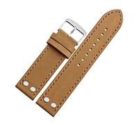 HASGTFM 20mm de montre en cuir 22mm Fit for Hamilton Kaki Fit for B-Retirling Zenith Belt Bracelet Bracelets De Remplacement(Khaki,20mm)