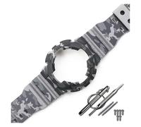 HASGTFM Accessoires de montre adaptés for Casio Fit For G-SHOCK, résine de camouflage GA-110 100 120 GD-100, boîtier de montre, bracelet de sport for hommes et femmes(Camouflage grey)
