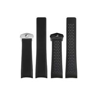 HASGTFM Accessoires de montre en caoutchouc Bande adaptée for TAG Fit for HEUER Fit for CARRERA Bracelet de montre 20mm 22mm 24mm Bracelet de montre en silicone noir TPU(Black Yellow,22mm)