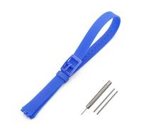 HASGTFM Boucle ardillon 12mm bracelet en silicone montre for femme accessoires adaptés for Swatch LW143 LB131 LB170 LS115 bracelet de montre long for enfants(Dark blue)