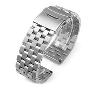 HASGTFM Bracelet de montre en acier en acier inoxydable solide premium Bracelet Bracelet Men Femmes Femmes Black Silver Bracelet 26 mm 24 mm 22 mm 20 mm 18 mm(Silver01,18mm)