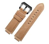 HASGTFM Bracelet de montre en caoutchouc adapté for Timex WATCHT2N720 T2N721 T2N739 TW2T76300 Bracelet en cuir Bracelet en silicone étanche 24 * 16mm(Light brown-black)