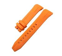 HASGTFM Bracelet de montre en caoutchouc et Silicone souple, 22mm 21mm, adapté for la série Tissot T120 Seastar T120417, Orange et noir, bracelet de montre de plongée(Orange No Buckle,21mm)