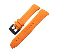 HASGTFM Bracelet de montre en caoutchouc et Silicone souple, 22mm 21mm, adapté for la série Tissot T120 Seastar T120417, Orange et noir, bracelet de montre de plongée(Orange Black,21mm)
