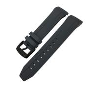 HASGTFM Bracelet de montre en caoutchouc et Silicone souple, 22mm 21mm, adapté for la série Tissot T120 Seastar T120417, Orange et noir, bracelet de montre de plongée(Black Black,22mm)