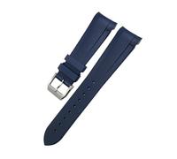 HASGTFM Bracelet de montre en caoutchouc silicone, 20mm, 21mm, 22mm, adapté for Tudor Black Bay, for GMT Pelagos, extrémité incurvée, fermoir for déploiement(Blue pin,22MM_HIGH QUALITY)