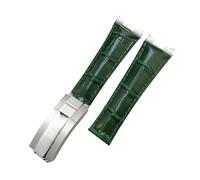 HASGTFM Bracelet de montre en cuir de grain de crocodile for extrémité incurvée for maillons métalliques de 20 mm adapté for Rolex Submariner adapté for GMT adapté for DAYTONA Yacht-Master bracelet ve