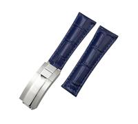 HASGTFM Bracelet de montre en cuir de grain de crocodile for extrémité incurvée for maillons métalliques de 20 mm adapté for Rolex Submariner adapté for GMT adapté for DAYTONA Yacht-Master bracelet ve