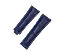 HASGTFM Bracelet de montre en cuir de grain de crocodile for extrémité incurvée for maillons métalliques de 20 mm adapté for Rolex Submariner adapté for GMT adapté for DAYTONA Yacht-Master bracelet ve