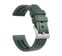 HASGTFM Bracelet de montre en Silicone de qualité supérieure, en caoutchouc for dégagement rapide, 18mm, 19mm, 20mm, 21mm, 22mm, bracelet de montre de remplacement(Grn,24mm)