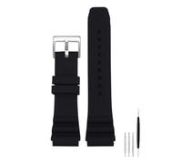 HASGTFM Bracelet de montre en silicone for hommes, adapté for CASIO espadon MDV106-1A MDV-107 MTP-VD01 MDV-106D efr-303l, 22mm(Black Silver)