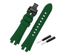 HASGTFM Bracelet de montre en silicone for hommes, adapté for Casio PROTREK PRW-6100Y PRW-3000 PRW-3100 PRW-6000Y/YT/FC-1, boucle de montre en acier inoxydable(Green Black Folding)