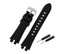 HASGTFM Bracelet de montre en silicone for hommes, adapté for Casio PROTREK PRW-6100Y PRW-3000 PRW-3100 PRW-6000Y/YT/FC-1, boucle de montre en acier inoxydable(Black steel pin)