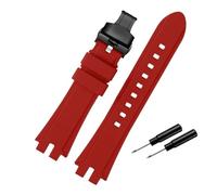 HASGTFM Bracelet de montre en silicone for hommes, adapté for Casio PROTREK PRW-6100Y PRW-3000 PRW-3100 PRW-6000Y/YT/FC-1, boucle de montre en acier inoxydable(Red Black Folding)