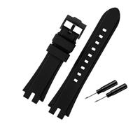 HASGTFM Bracelet de montre en silicone for hommes, adapté for Casio PROTREK PRW-6100Y PRW-3000 PRW-3100 PRW-6000Y/YT/FC-1, boucle de montre en acier inoxydable(Black black pin)