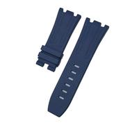 HASGTFM Bracelet de montre FKM Fluororubber 28mm 30mm adapté for AP adapté for ceinture Audemars adapté for Piguet adapté for ROYAL OAK OFFSHORE 15710 15703 Bracelet de montre(Blue,30MM_WITH SILVER BU