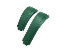 HASGTFM Bracelet de montre for boucle courte en caoutchouc, 20mm 21mm, adapté for Rolex, for Daytona Submariner, rôle OYSTERFLEX Yacht Master, petit poignet en Silicone(Grn,21mm)