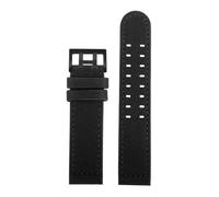 HASGTFM Bracelet de montre inférieur en Nylon, 20mm 22mm, respirant, lignes noires et blanches, adapté for Hamilton KHAKI FIELD H70575733 H68401735(Black-B pin,20mm)