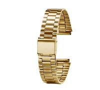 HASGTFM Convient for Casio Bracelet de montre en acier inoxydable A158 A159 A168 A158W f91w LA-680 AEQ-110 f91w petit Bracelet de montre en or 18mm Bracelet(A Golden)