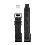 HASGTFM Convient for IWC Fit for les pilotes Fit for la montre Little Prince Iw327004/iw377714 Fit for Mark16/17/18 Fit for le bracelet en cuir portugais 20 21 mm Bracelet de ceinture for hommes(B-sil