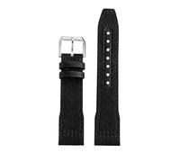 HASGTFM Convient for Longines Fit for Pioneer Fit for comcast Sports bracelet de montre L3.810 L3.820 742 Pilot Nylon toile cuir bas hommes bracelet de montre 20mm 21mm 22mm(Black pin buckle,22mm)