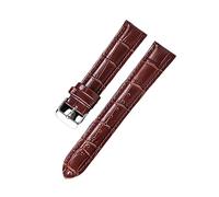 HASGTFM Groupe de montre en cuir bracelet crocodile sangle 18 mm 20 mm 22 mm groupe de montre ceintures de montre bracele(Dark Brown,18mm)