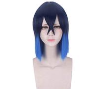 Hashibira Inosuke court bleu Ombre perruque démon Slayer Kimetsu no Yaiba cheveux résistant à la chaleur Cosplay Costume perruques + casquette de perruque gratuite PL-593