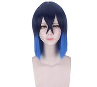Hashibira Inosuke court bleu Ombre perruque démon Slayer Kimetsu no Yaiba cheveux résistant à la chaleur Cosplay Costume perruques + casquette de perruque gratuite PL-593