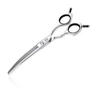 HASHIMOTO Ciseaux à désosser courbés Toilettage du chien, 33 dents, 7,0 pouces, 65% de taux d'amincissement, poids léger. Spécialement conçus pour les toiletteurs d'animaux.