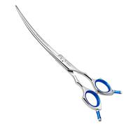 HASHIMOTO Ciseaux de toilettage pour chiens, 7.5 pouces, lames courbes à 30 degrés, poids léger, ciseaux pour animaux de compagnie pour couper le visage et les pattes.