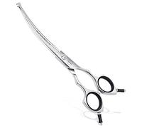 HASHIMOTO Ciseaux de toilettage pour chiens courbés avec pointes rondes de sécurité, 6.5 pouces, lames courbées, poids léger, pas de coup de poignard avec les pointes émoussées.