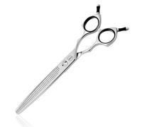HASHIMOTO Ciseaux droits pour toilettage de chien, 42 dents, taux d'amincissement de 50 %, 17,8 cm, légers, conçus pour enlever rapidement l'encombrement tout en laissant une finition naturelle pour