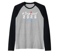 Hashtag Chemise baptisée 2026 pour baptême Dieu chrétien Manche Raglan