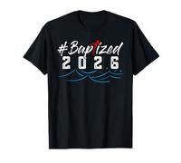Hashtag Chemise baptisée 2026 pour baptême Dieu chrétien T-Shirt