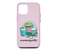 Hashtag Manager Life Girl Patron J'aime Le café #managerlife Coque pour iPhone 12/12 Pro
