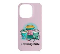 Hashtag Manager Life Girl Patron J'aime Le café #managerlife Coque pour iPhone 14 Pro
