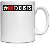 Hashtag No Excuses Go to The Gym Mug en céramique Blanc
