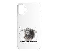 Hashtag Team Jésus Portrait Encre Coque pour iPhone 16 Plus