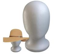 Hasihendy Tete Mannequin, Tête De Modèle En Mousse, Polystyrène Modèle Perruque, Perruques En Mousse, 1 Pièce Pour Chapeaux Postiches Écouteurs Arts Artisanat Salon