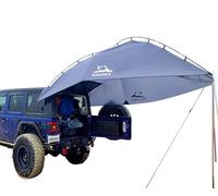 Hasika Awning Camper Trailer Roof Top Family Tent for Beach Camping SUV, MPV, Hatchback and Sedan Anti-UV Tents for Camping 6 Person by
