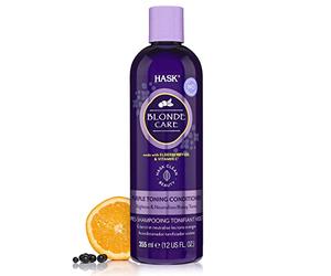 HASK HASK Après-shampoing blond pour toutes les nuances de blond, sans danger pour les couleurs, 355 ml, 1 pièce