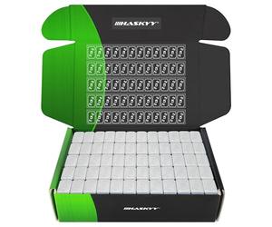 HASKYY 50 masses d'équilibrage poids autocollants en acier 50x barre adhésive avec rebord détachable 12x5g zinguées et plastifiées